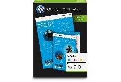 Hp Multipack 953XL 1CC21AE Originale Ciano Magenta Giallo con carta fotografica