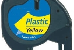 Nero su Giallo 12mmX4m PLASTICA FOR DYMO 2000, LT100H, QX50 S0721670