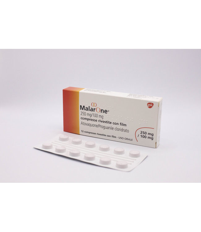 MALARONE*12CPR RIV 250MG+100MG
