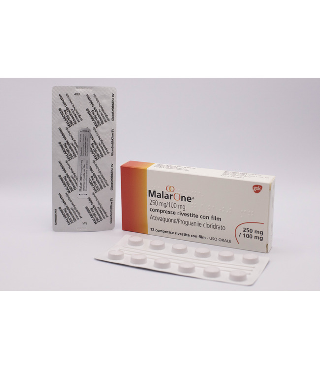 MALARONE*12CPR RIV 250MG+100MG