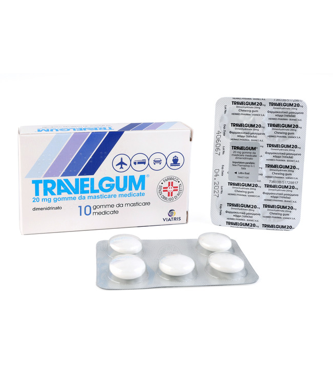 TRAVELGUM*10GOMME MASTIC 20MG