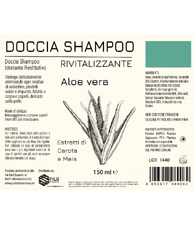 Fildsun doccia shampoo rivitalizzante 150ml