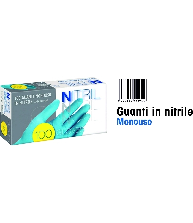 Guanti in nitrile. Confezione da 100 Pz.