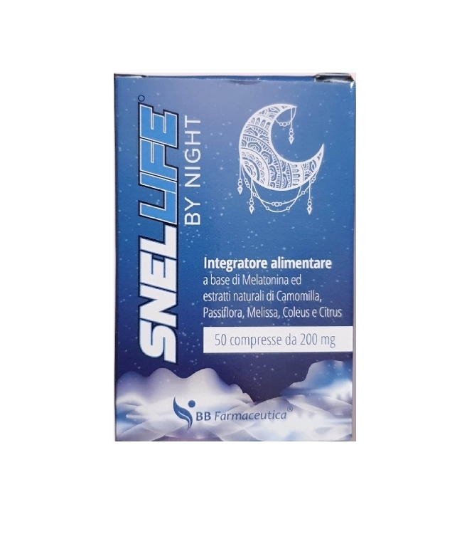 SNELLIFE BY NIGHT 50CPR. DA 200MG. BRUCIA GRASSI NOTTURNO, ATTACCHI DI FAME NOTTURNA, INSONNIA