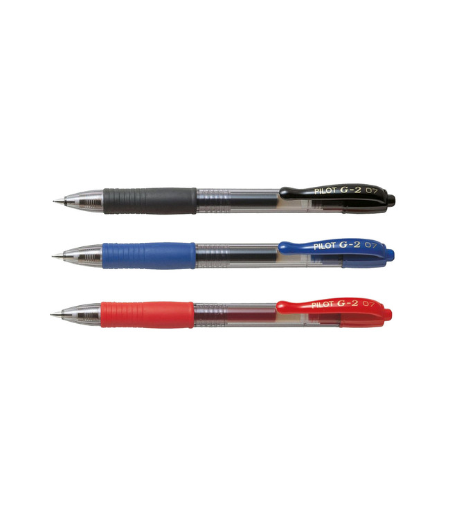 Penna roller gel ricaricabile blu, retrattile 0.7; tratto 0.39 mm - Pilot G2 07