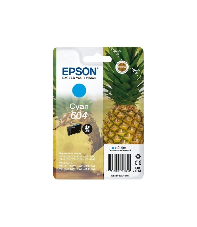 Epson T604 Ciano C13T10G24010 Cartuccia Originale