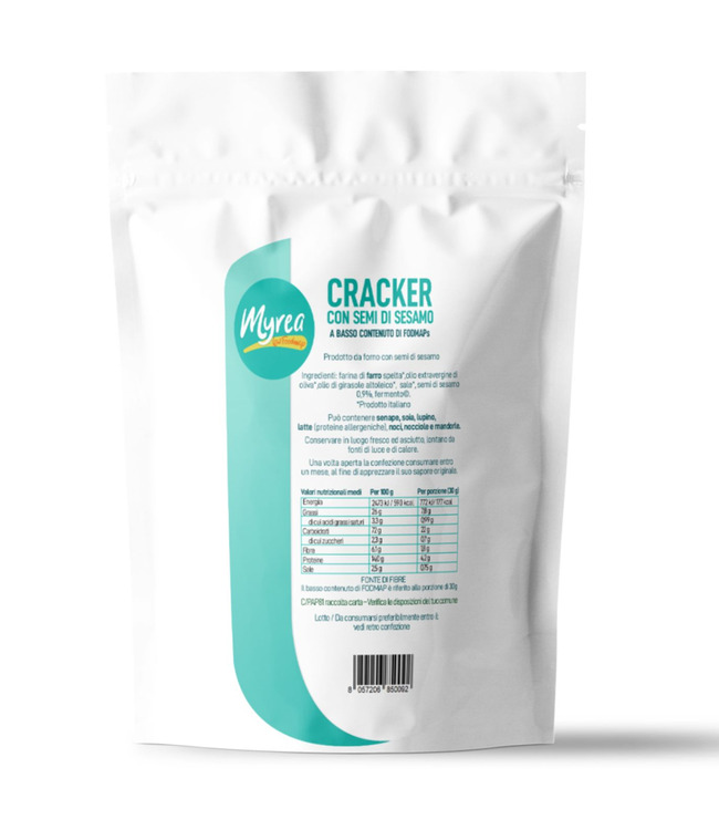 CRACKER CON SEMI DI SESAMO LOW FODMAP BIOLOGICI