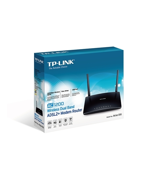 Modem ADSL dual band AC1200 Porta USB TP-Link Archer D50